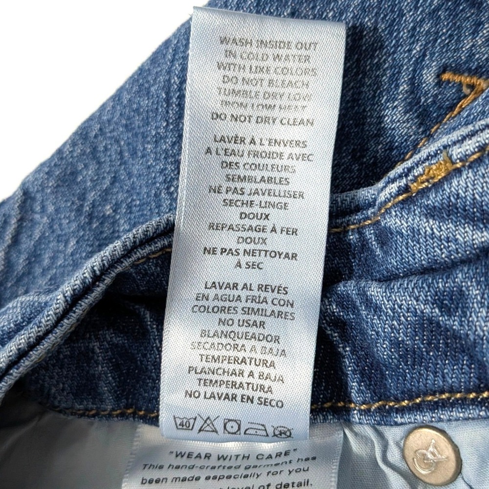 Good American Good Classic Jeans Cotton Lyocell Raw Hem Size 8/29 GCRH086TFT - Picture 7 of 10